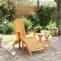 vidaXL Záhradná stolička Adirondack s podnožkou masívne teakové drevo