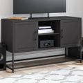 vidaXL TV skrinka čierna 100,5x39x60,5 cm oceľ