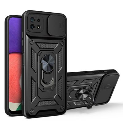 Puzdro Defender Slide pre Samsung Galaxy A22 5G čierne