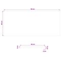 vidaXL Parapety 2 ks Biela 90 x 40 x 2 cm Masívne dubové drevo