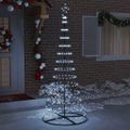 vidaXL LED vianočný stromček Studená biela 250 cm Kov