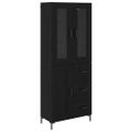 vidaXL Highboard 2 ks Čierny dub 69,5 x 34 x 180 cm Kompozitné drevo