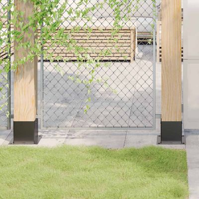vidaXL podstavce stĺpikov štvorcové 4 ks Antracit 141x141 mm