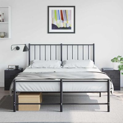 vidaXL Nočné stolíky 2 ks čierne 34,5x39x44 cm oceľ