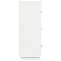 vidaXL Vysoká skrinka biela 67x40x108,5 cm masívna borovica