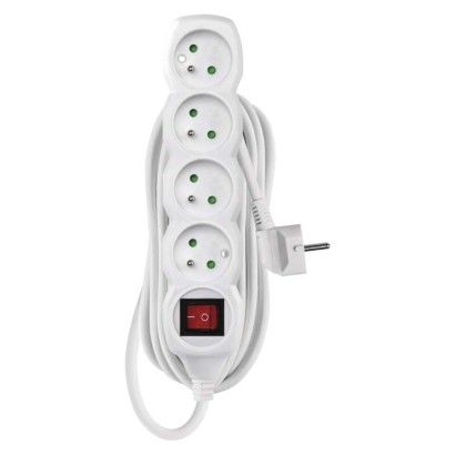 Prodlužovací kabel EMOS P1417R s vypínačem, 4 zásuvky, 7m, bílý