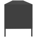 vidaXL TV skrinka čierna 202x39x43,5 cm oceľ valcovaná za studena