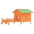 vidaXL Koterec pre psa hnedý 159x120x88,5cm borovicový masív