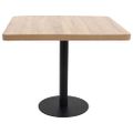 vidaXL Bistro stolík bledohnedý 80x80 cm MDF