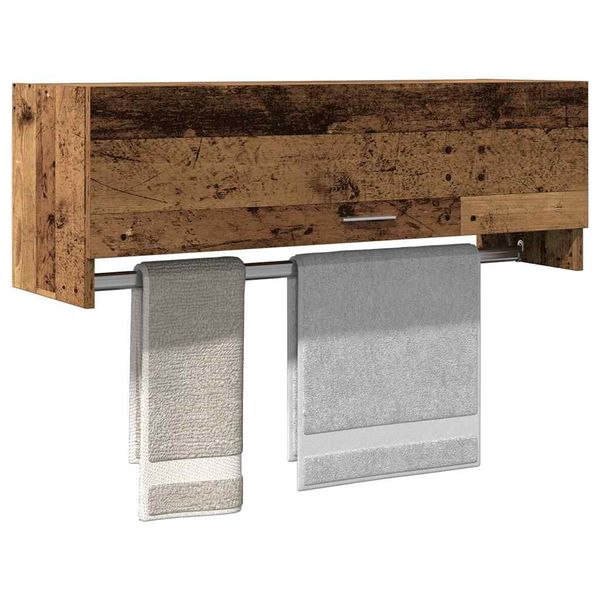 vidaXL skriňa Old Wood 100x32,5x35 cm Engineered Wood