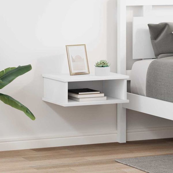 vidaXL Nočný stolík 2 pcs Biela 40 x 31 x 15 cm Kompozitné drevo