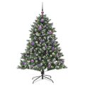 vidaXL Umelý vianočný stromček Zelená 150 cm PVC, plast a oceľ
