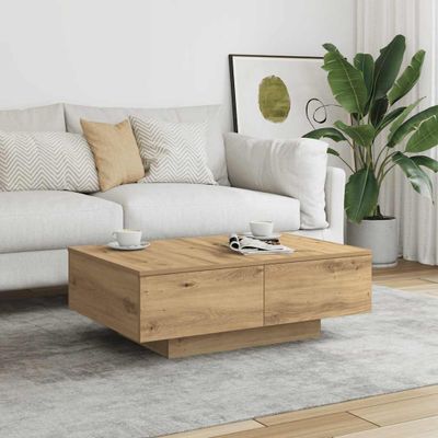 vidaXL Konferenčný stolík dub artisan 90x60x31 cm kompozitné drevo