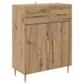 vidaXL Highboard 2 ks Remeselný dub 69,5 x 34 x 180 cm