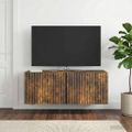 vidaXL Nástenná TV skrinka 78,5 x 31 x 30 cm Dymový dub