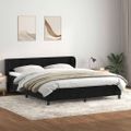vidaXL Posteľný rám boxsping s matracmi čierna 200x220 cm zamat