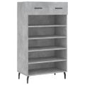 vidaXL Botník betónovo sivý 60x35x105 cm kompozitné drevo