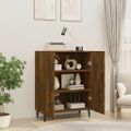 vidaXL Komoda dymový dub 70x34x90 cm spracované drevo