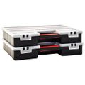 VidaXL Sortiment boxy 2 ks s nastaviteľnými prepážkami 460x325x80 mm