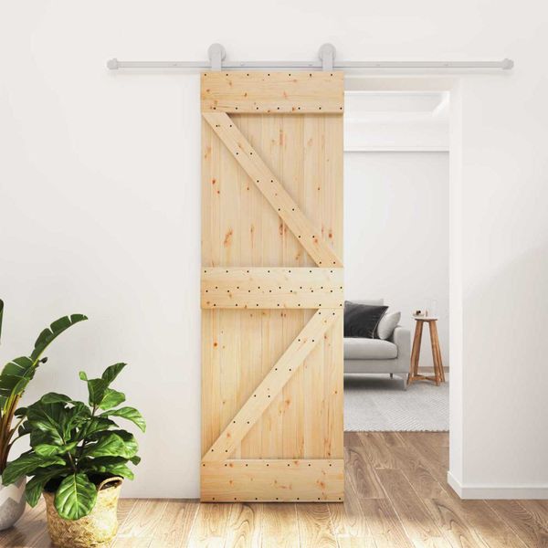 vidaXL Posuvné dvere Prírodná a biela 70 x 210 cm