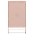 vidaXL Vysoká skrinka ružová 68,5x38,5x123,5 cm oceľ