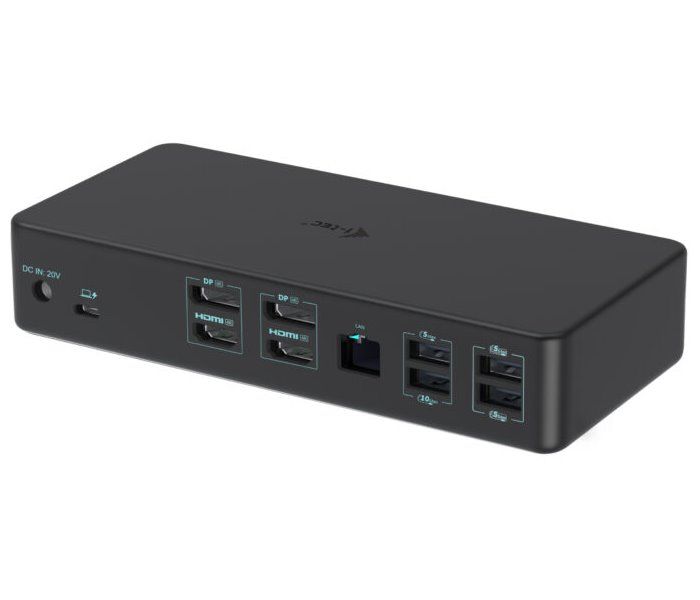 i-tec USB 3.0/USB-C/Thunderbolt 3 Professional Dual 4K Display Docking Station Gen2, PD 100W Dokovacia stanica, USB-A, Thunderbolt 3/4, 2× HDMI, 2× DisplayPort, 5× USB, 2× USB-C, 1× RJ-45, 3,5mm jack, Power Delivery 100W