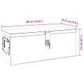vidaXL Úložný box strieborný 60x23,5x23 cm hliník