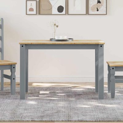 vidaXL Jedálenský stôl PANAMA sivý 112x60x75 cm borovicový masív