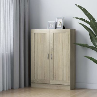 vidaXL Knižnica, dub sonoma 82,5x30,5x115 cm, kompozitné drevo