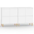 vidaXL Komody 2 ks biele 60x35x70 cm kompozitné drevo