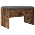 vidaXL Predsieňová lavica s vankúšom Dymová dub 63 x 38 x 40 cm