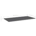 vidaXL Prídavné police 8 ks, lesklé sivé 80x30x1,5 cm, drevotrieska