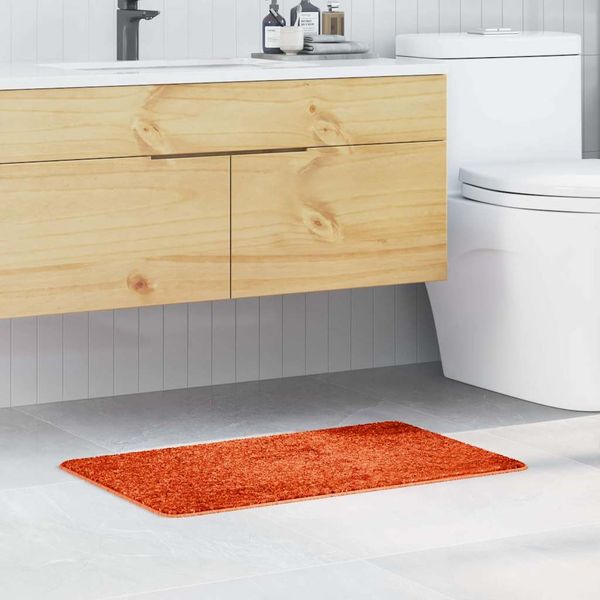 vidaXL Protišmyková kúpeľňová podložka Oranžová 50 x 80 cm PP