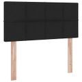 vidaXL LED úložná posteľ s matracom Čierna 90 x 190 cm Látka