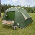 vidaXL Stan chata so strechou Zelená 400 x 210 x 180 cm Polyester
