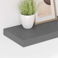 vidaXL Plávajúce nástenné police 4 ks, lesklé sivé 60x23,5x3,8 cm, MDF