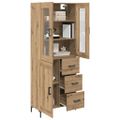 vidaXL Highboard 2 ks Remeselný dub 69,5 x 34 x 180 cm