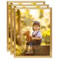 vidaXL Fotorámiky na stenu, koláž 3 ks, zlaté 40x50 cm, MDF