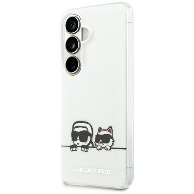 Puzdro Karl Lagerfeld IML Peekaboo Karl&Choupette MagSafe pre Samsung Galaxy S26 Plus priehľadné