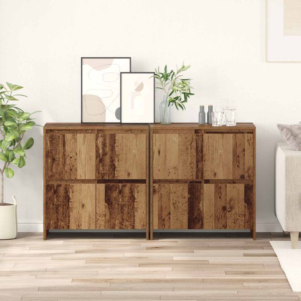 vidaXL Komody 2 pcs Staré drevo 70 x 41 x 75 cm Kompozitné drevo
