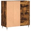 vidaXL Skrinka na platne dymový dub 84,5x38x48 cm kompozitné drevo