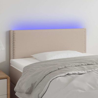 VidaXL Čelo postele kapučínové 100x5x78/88 cm umelá koža