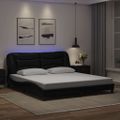 vidaXL Rám postele s LED bez matraca Hvar čierny 180x200 cm