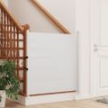 vidaXL Výsuvná bránka pre domáce zvieratá biela 82,5x125 cm