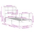 vidaXL Posteľ s knižnicou bez matraca 90x190 cm borovicový masív