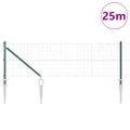 vidaXL Európsky plot s hrotmi 25 x 0,8 m PVC potiahnutá oceľ Zelená