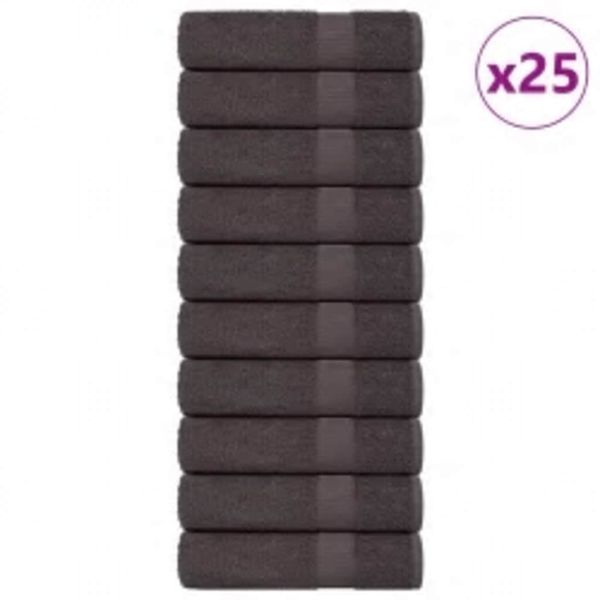 vidaXL Sprchové osušky FROGN 25 ks antracitové 70x140 cm 360 g/m²