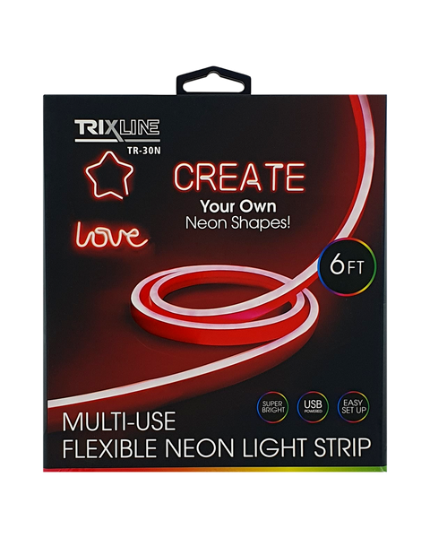 TR-30N Flexibilný NEÓNOVÝ LED pásik - červený 1,8m na USB Trixline