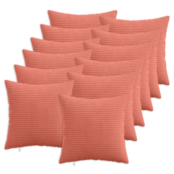 vidaXL Poťah na podložku 12 pcs HEERLEN Červenooranžová 50 x 50 cm