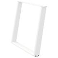 vidaXL Nohy k jedálenskému stolu v tvare U, 2 ks, biele, 100 x (72-73) cm, oceľové